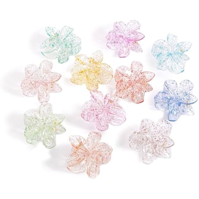 MT Flower Hair Claw Clips-4PCS for Thick Hair,Strong Hold Nonslip,Hawaiian,Cute Large Hair Clips,Banana Clip for Thin Hair,Hair Accessories for Women Girls Holiday Gifts (Assorted Colors) - Image 2